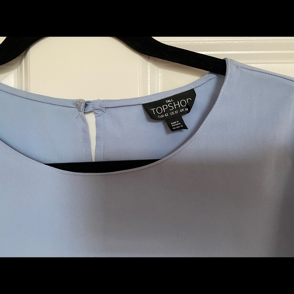 TopShop Blue Bell Sleeve Flowy Top - Picture 3 of 3